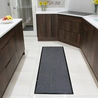 Grey Washable Dirt Barrier Hallway Runner Mat Nova 60x180