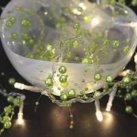 green led string lights prla garland