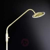 Graceful Twin LED floor lamp in brass