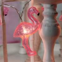 Great LED party string lights Flamingo, 10 bulbs