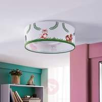 Great fabric ceiling light Happy Animals for kids