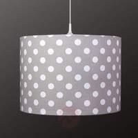 Grey Dots pendant light with white dots