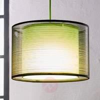 green fabric hanging lamp jasna