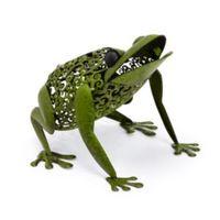 Green Silhouette Frog Solar Powered LED Decorative Light