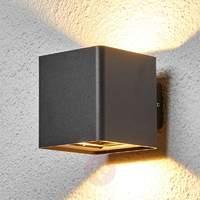 graphite grey aaron led outdoor wall light