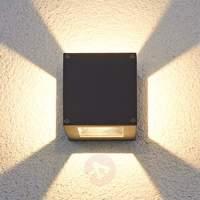 Graphite grey LED outdoor wall light Danilo IP54