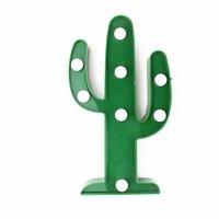 Green Plastic Tropical Cactus Marquee LED Lamp