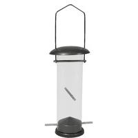 Grey Metal Hammertone Nyger Wild Bird Feeder