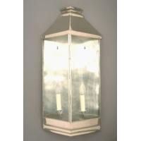 greenwich n504a large solid brass nickel plated 2 light wall lantern