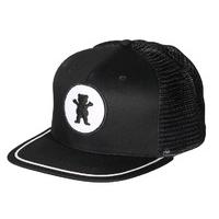 grizzly og bear patch trucker cap black