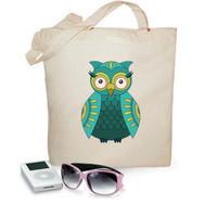 green owl bag