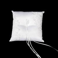 grace wedding ring pillow in satin with embroidery