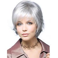 Gray Short Syntheic Hair Wig Extensions Individuation