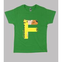 green shirt with the letter f