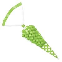 Green Polka Party Cone Bags