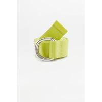 Green Nylon D-Ring Belt, LIME