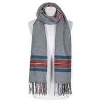 Grey Tartan Pattern Scarf