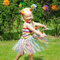 Grass Hula Skirt and Lei Child