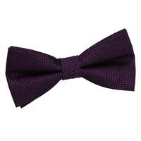 Greek Key Cadbury Purple Men\'s Bow Tie