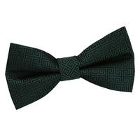 Greek Key Dark Green Men\'s Bow Tie