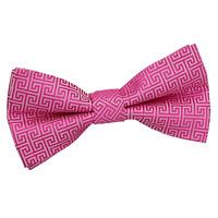 Greek Key Fuchsia Pink Men\'s Bow Tie