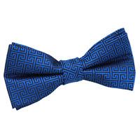 Greek Key Royal Blue Men\'s Bow Tie