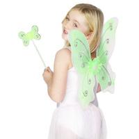 Green Butterfly Wings and Wand