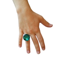 Green Jewelled Stone Ring