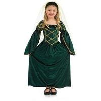 green tudor dress girl