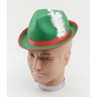 Green Men\'s Felt Tyrolean Hat