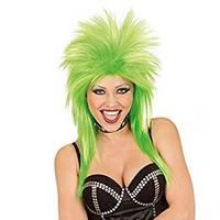 Green Ladies Rock Star Wig