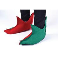 green red adults elf shoes