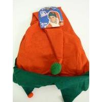 Green & Red Elf Hat With Pom Pom