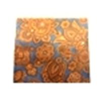 grosrenor cravat brown flower design on blue background