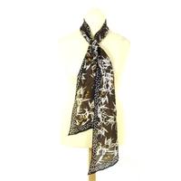 graphic bird printed brown scarf unbranded size one size brown scarf