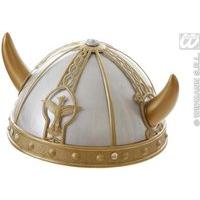 grey plastic viking helmet