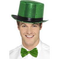 Green Men\'s Sequin Top Hat