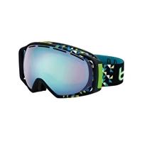 gravity goggle black diagonal with modulator vermillon blue lens