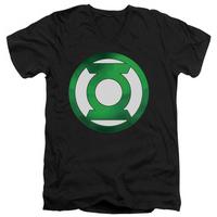 green lantern green chrome logo v neck