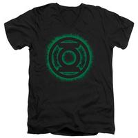 green lantern green flame logo v neck