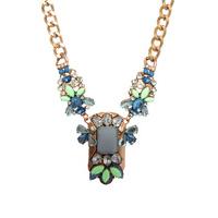 Green Mutli Gem Jewel Necklace