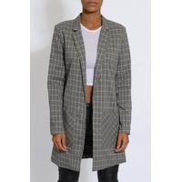 Grey Check Duster Jacket