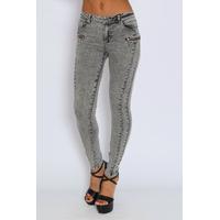 grey acid wash skinny jeans