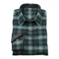 Green Check Brushed Casual Shirt XL Standard & Shortened - Savile Row