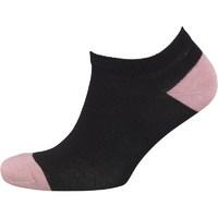 Green Treat Womens Three Pack Trainer Liner Socks Black