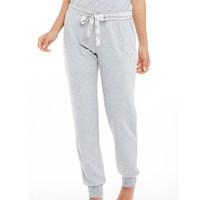 green treat womens loop back cuffed lounge trousers grey marl