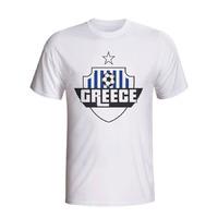 greece country logo t shirt white kids