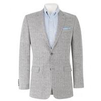 Grey Herringbone Linen Jacket 48\