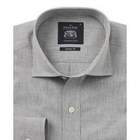 Grey Peached Smart-Casual Classic Fit Single Cuff Shirt XL Lengthen by 2\