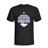 greece country logo t shirt black kids